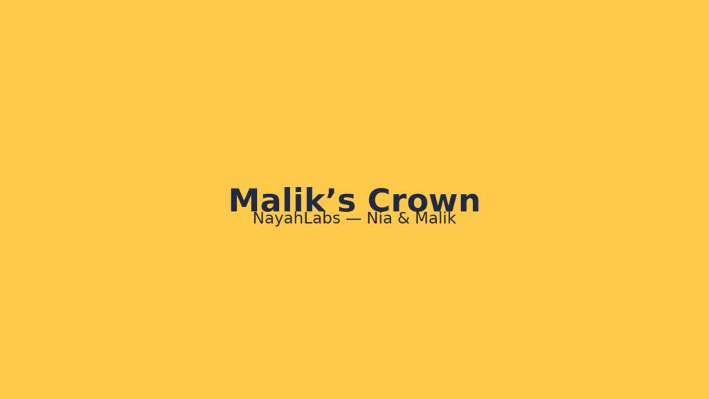 Malik's Crown book cover